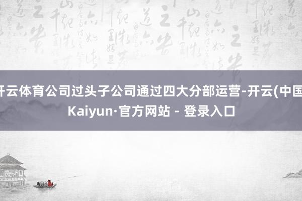 开云体育公司过头子公司通过四大分部运营-开云(中国)Kaiyun·官方网站 - 登录入口