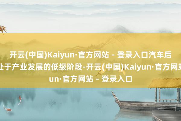 开云(中国)Kaiyun·官方网站 - 登录入口汽车后市集行业仍处于产业发展的低级阶段-开云(中国)Kaiyun·官方网站 - 登录入口
