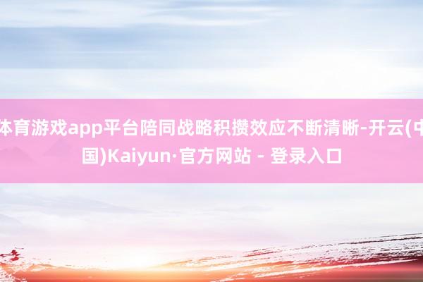 体育游戏app平台陪同战略积攒效应不断清晰-开云(中国)Ka